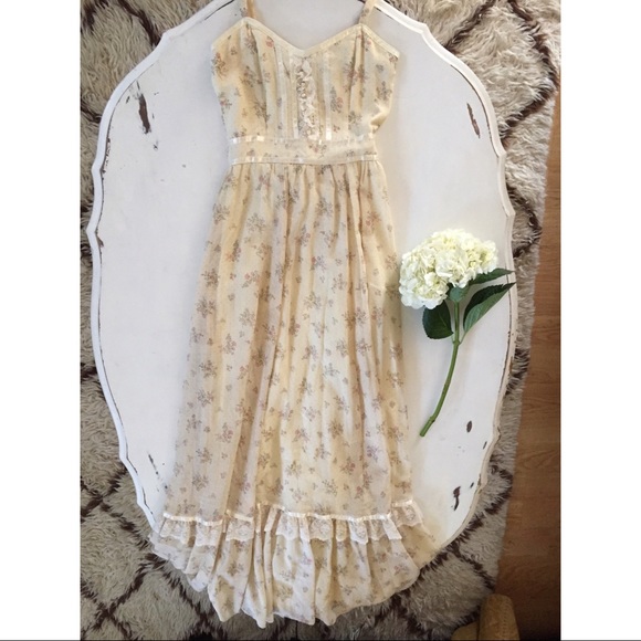 Gunne Sax Dresses & Skirts - Vintage Gunne Sax floral Wedding Dress/ Maxi Dress